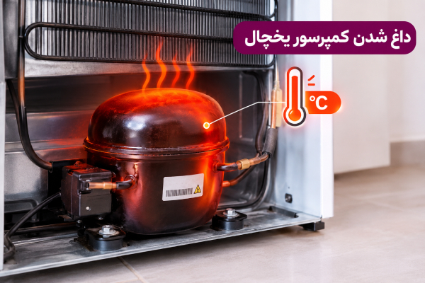 داغ شدن کمپرسور یخچال